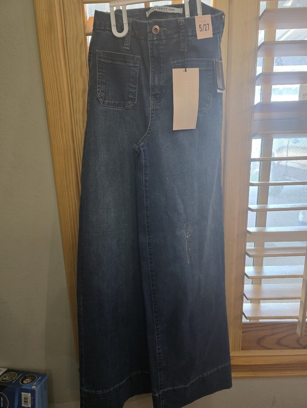 Celebrity Pink Dark Blue Wide Leg High-Rise Jeans